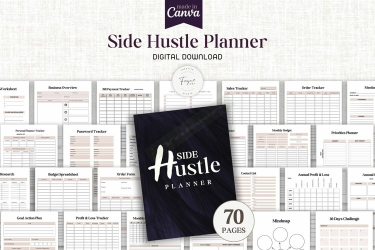 Side hustles planner