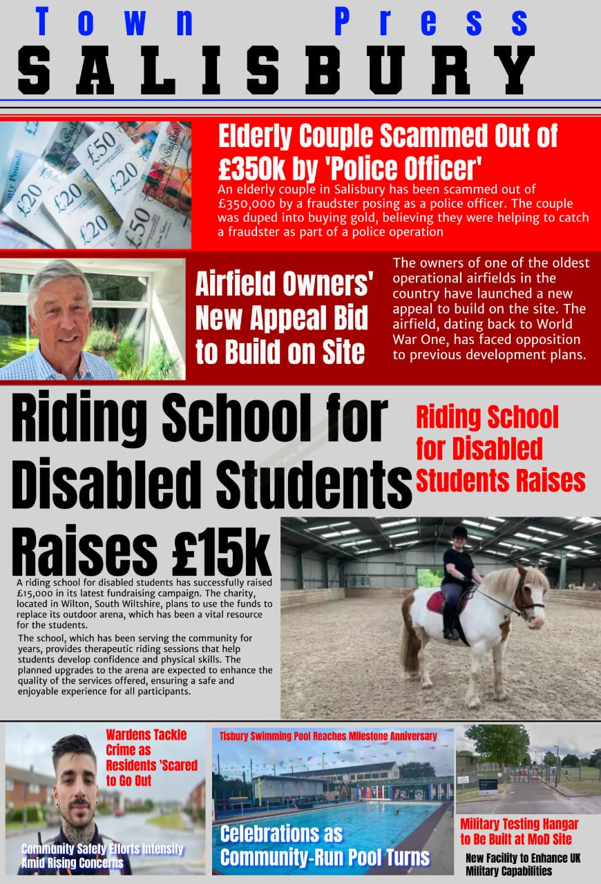 Book the Front Page of Town Press Salisbury